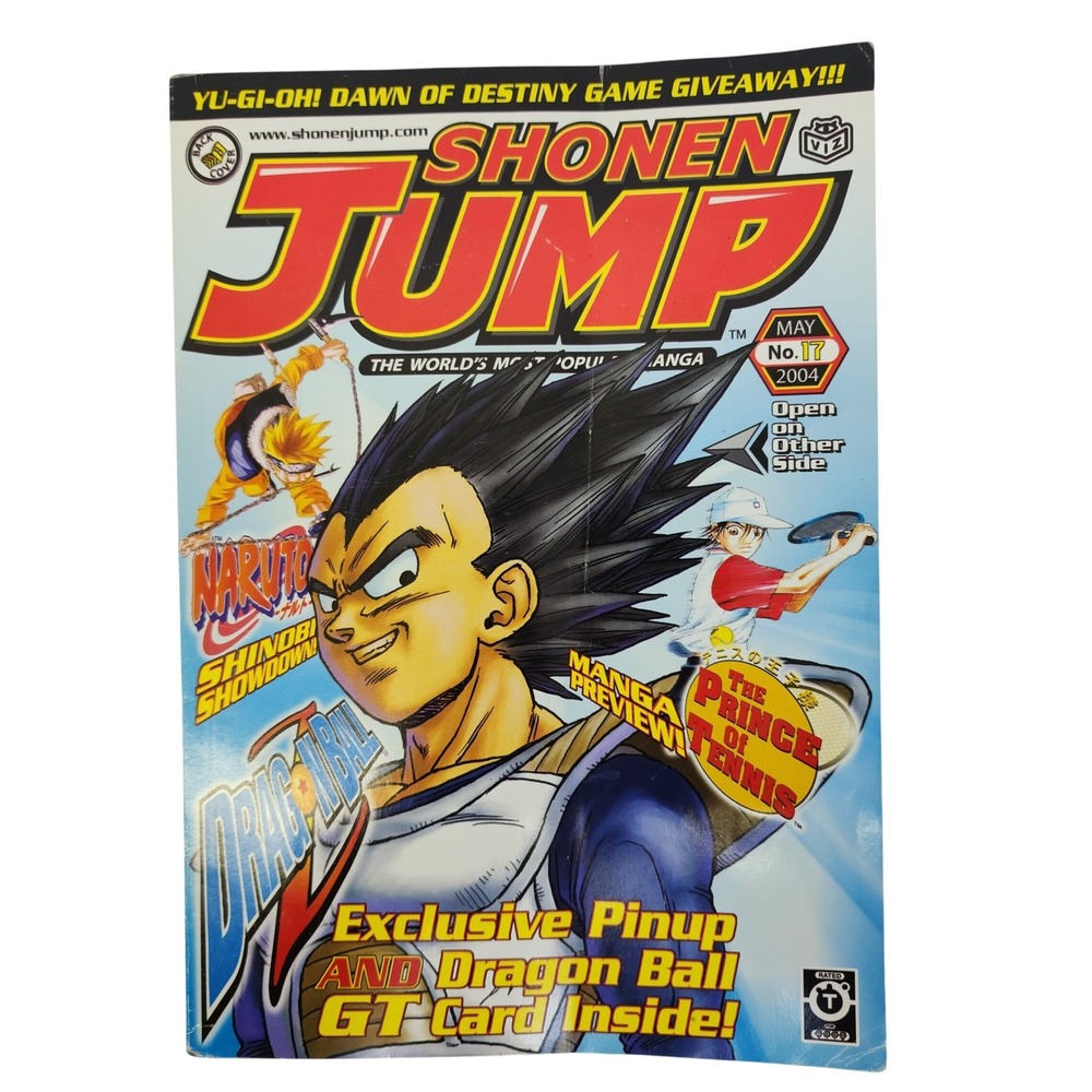 Shonen Jump Magazine May 2004 No 17 Dragon Ball Z Vegeta Naruto Prince of Tennis